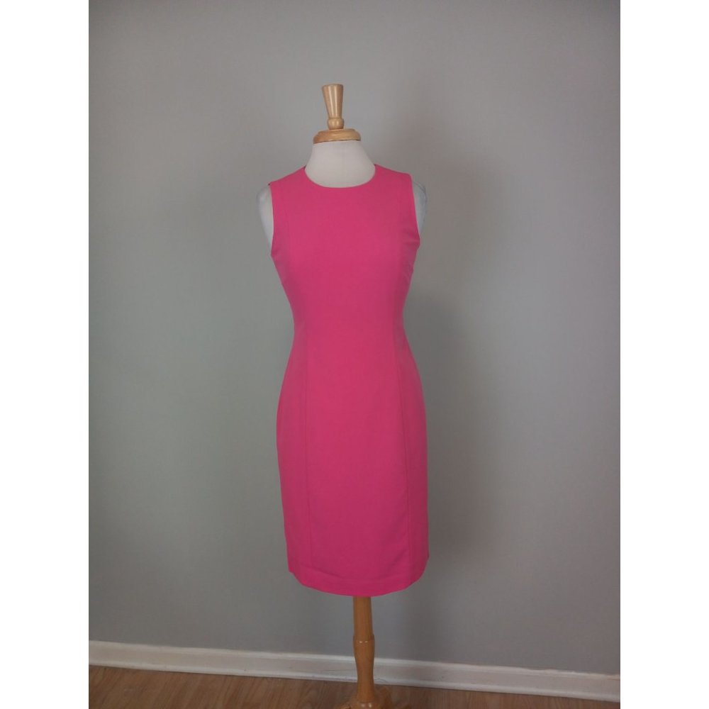 Calvin Klein Sleeveless Sheath Dress Pink Size 4